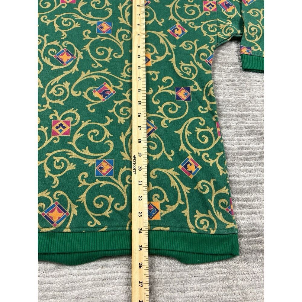 Vintage Dandelion Sweater Womens Small Green Grandmacore‎ Longsleeve Casual - Picture 5 of 13
